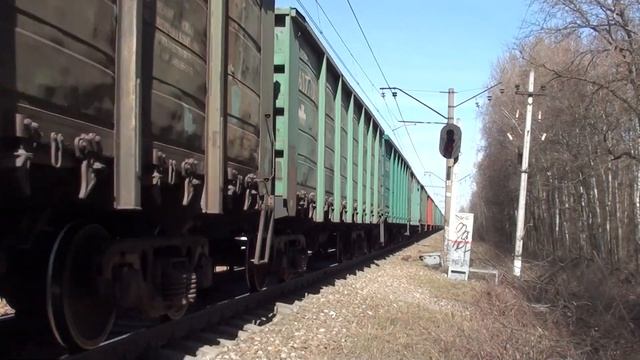 Электровозы ВЛ10У-044/435 перегон Обнинское - Балабаново 8.04.2023 смотреть онлайн