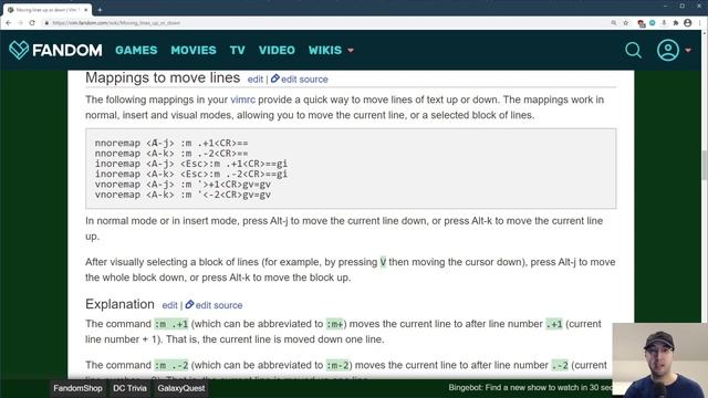 Moving Lines Up and Down in Vim without Using the Clipboard смотреть онлайн