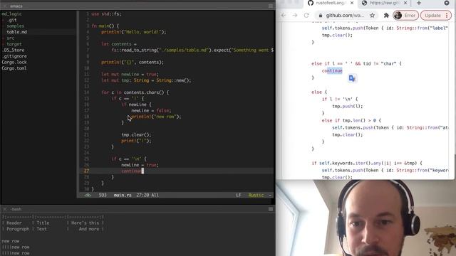 Read Markdown table in Rust lang смотреть онлайн