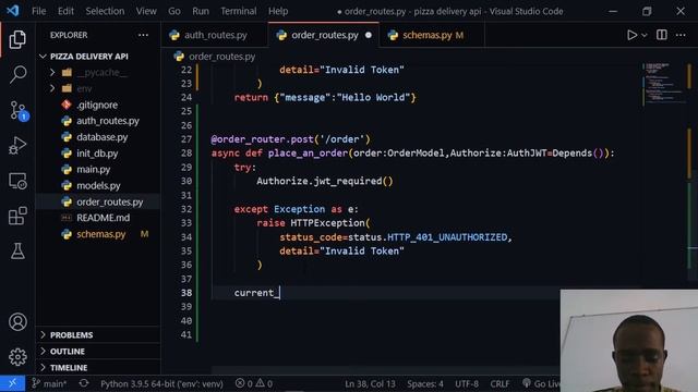Build a Pizza delivery API with FastAPI #6 | Placing an Order (HTTP POST Request) смотреть онлайн