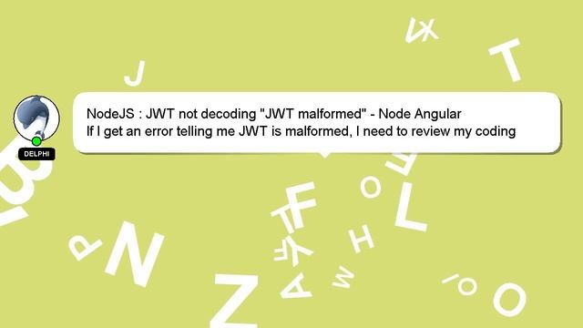 NodeJS : JWT not decoding "JWT malformed" - Node Angular смотреть онлайн