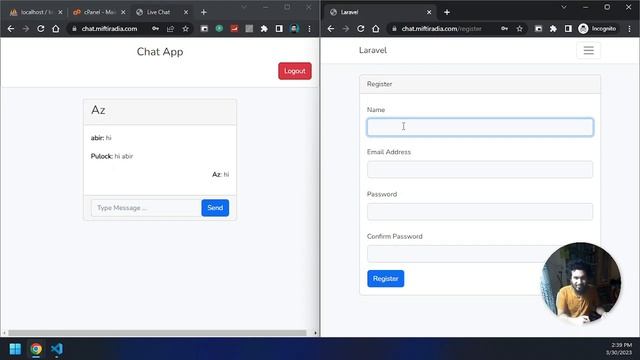 i made a live chatting App with Laravel 10 & Pusher смотреть онлайн
