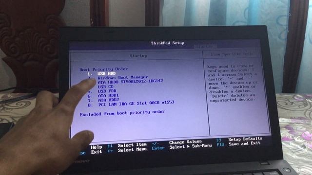 Arrancar Desde Un Usb En Una  Lenovo Thinkpad