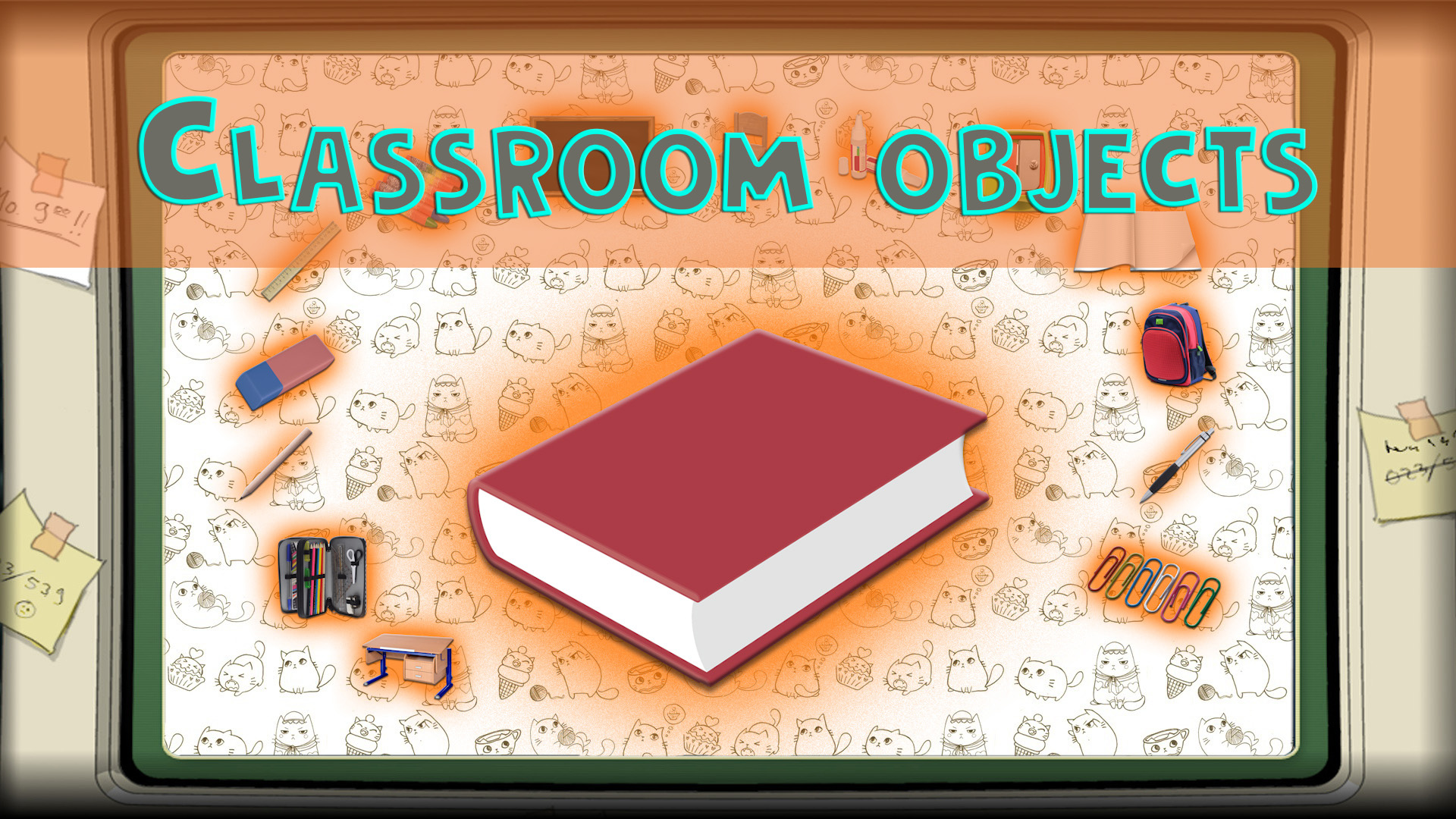 Classroom objects - Learning English Words. Школьные предметы - Учим Английские слова смотреть онлайн