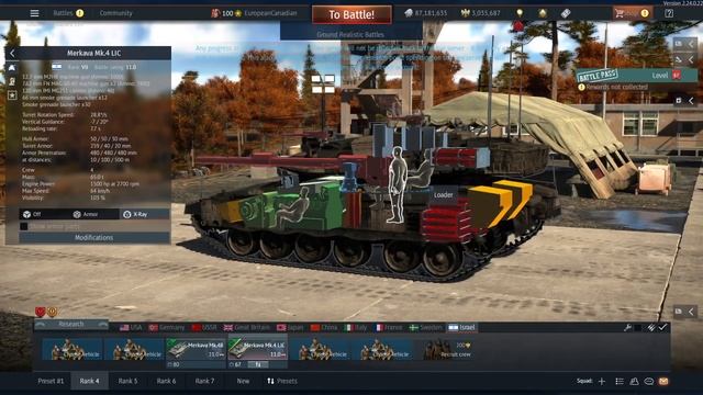 Merkava 4 LIC - Update Sky Guardians Dev Server - War Thunder смотреть онлайн