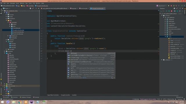 Login with google on Laravel app - How to смотреть онлайн