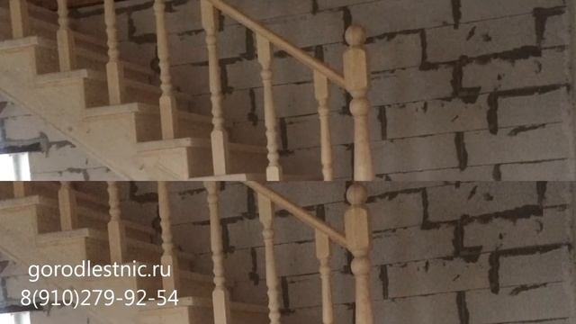 Изготовление деревянной лестницы в Курске с забежными ступенями смотреть онлайн