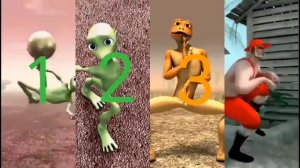 Зелёный человек танцует