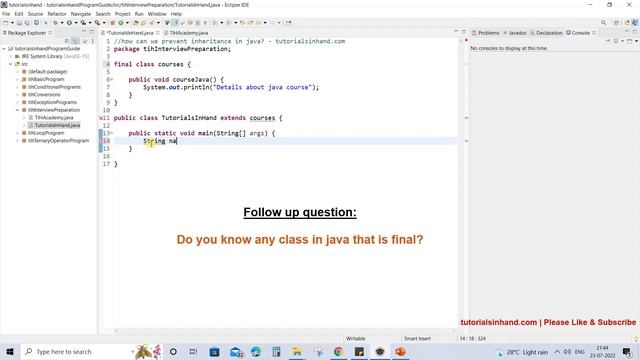 how to prevent inheritance in java? | java interview questions смотреть онлайн