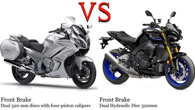 Yamaha FJR 1300 vs Yamaha MT 10 Test specification comparison смотреть онлайн