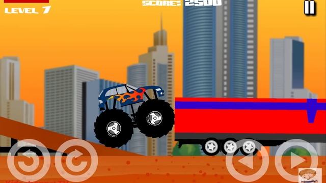 Monster Truck Destroyer - All 12 levels - Walkthrough | Car Cartoons For Children | Kids TV Channel смотреть онлайн