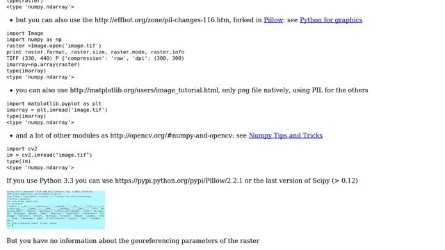 GIS: Is it possible to open rasters as array in NumPy without using another library? смотреть онлайн