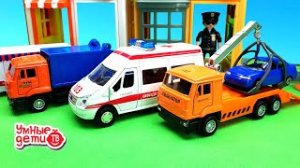 Машины-Помощники — Автобус, эвакуатор, мусоровоз и уборочная машина.mp4