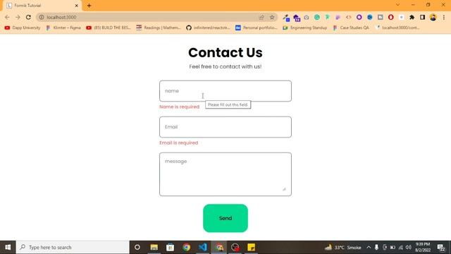 Formik and Yup React | Formik tutorial | React form validation #formik #reactjstutorial #validation смотреть онлайн