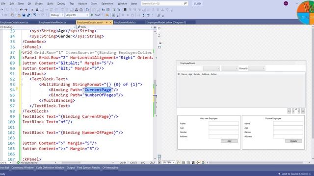 Pagination of DataGrid in WPF, C#, MVVM Part I смотреть онлайн