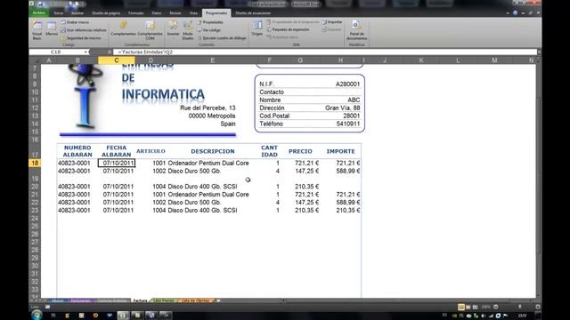 Programación en Excel - Facturas avanzadas parte 5 смотреть онлайн