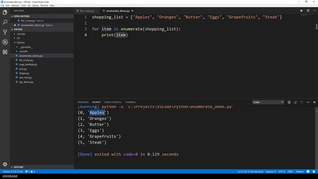 Python Tutorial for Beginners: Enumerate смотреть онлайн