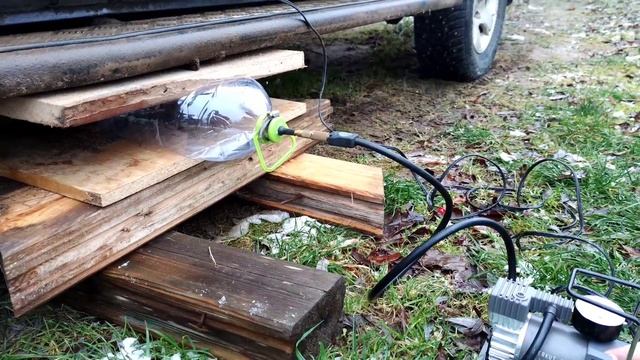 пневмодомкрат из пластиковой бутылки смотреть онлайн