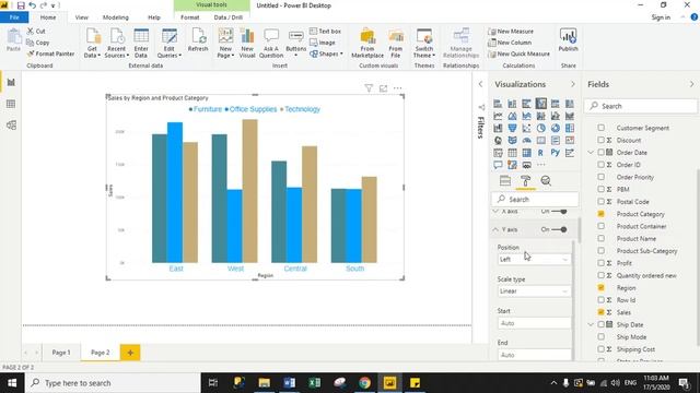 Tutorial- 15 Clustered Column Chart in Power Bi Desktop смотреть онлайн