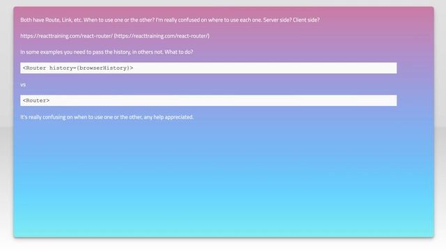 react-router vs react-router-dom, when to use one or the other? смотреть онлайн