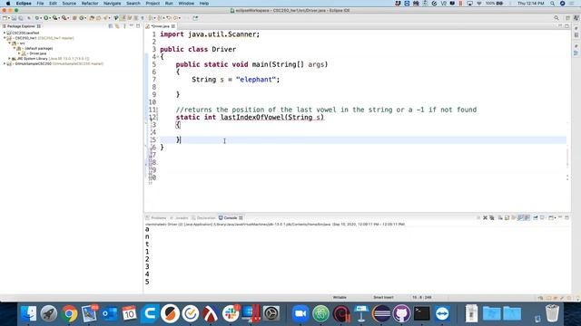 CSC250 9/10/20 More Java examples смотреть онлайн