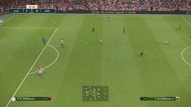 ajax vs aek athens (1-0) Champions league смотреть онлайн