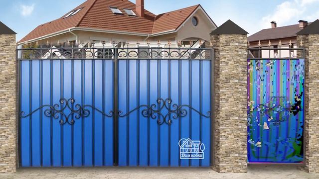 Применение глитч в кованых воротах смотреть онлайн