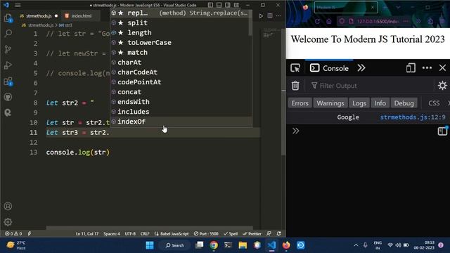 String Methods in Modern JavaScript смотреть онлайн