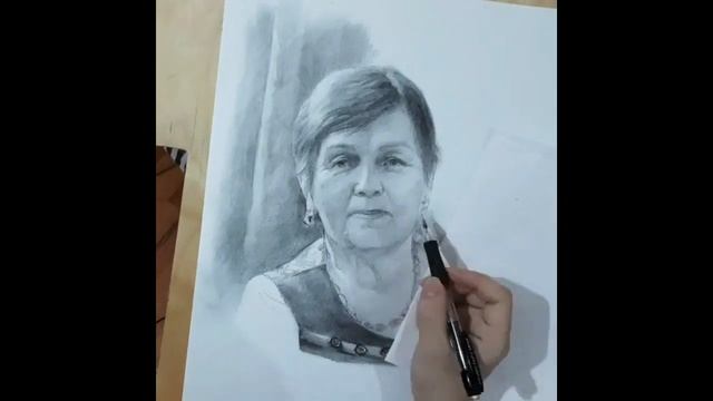 Портрет бабушки карандашом смотреть онлайн