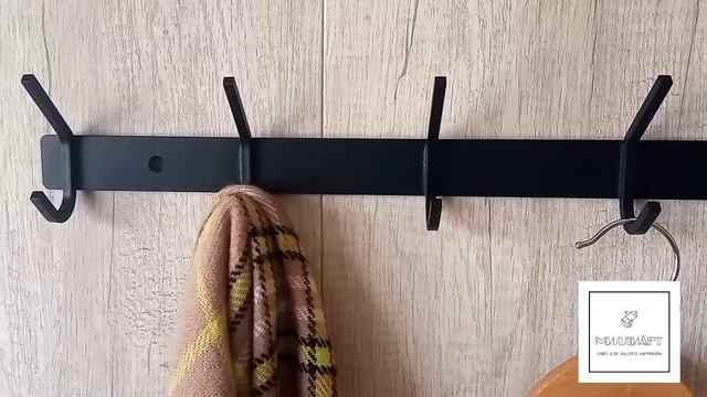 Вешалка настенная МиллиАрт Black Horn смотреть онлайн