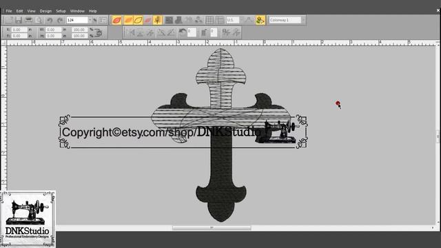 Cross Symbol Embroidery Design смотреть онлайн