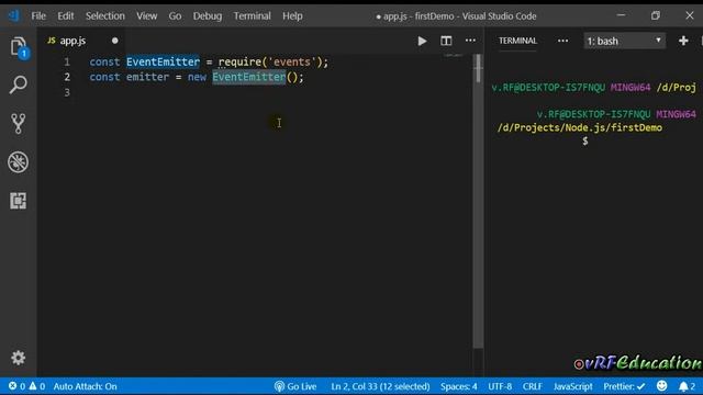 آموزش Node.js - بررسی ماژول Events بخش اول смотреть онлайн