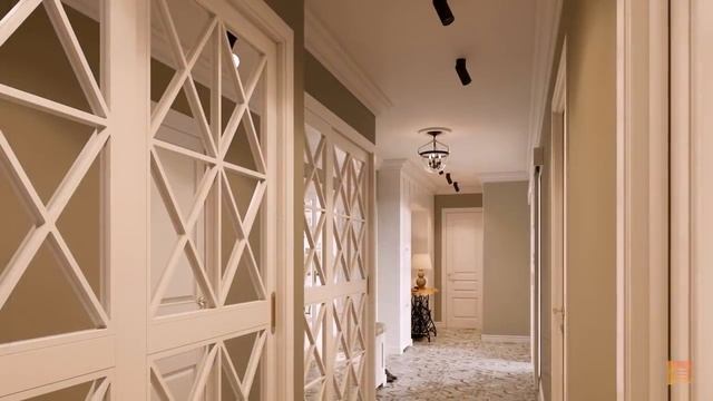 Дизайн-проект квартиры 88 кв.м. в стиле американской классики, ЖК «Северная Долина», смотреть онлайн