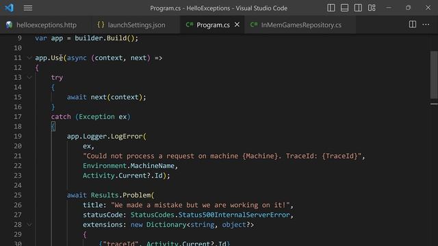 Exception Handling for ASP.NET Core Web API смотреть онлайн