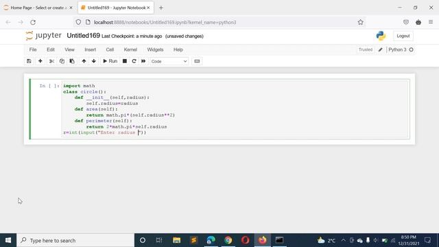 Python Program to Create a Class and Compute the Area and the Perimeter of the Circle смотреть онлайн