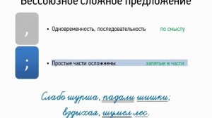 Бессоюзное сложное предложение (9 класс, видеоурок-презентация)