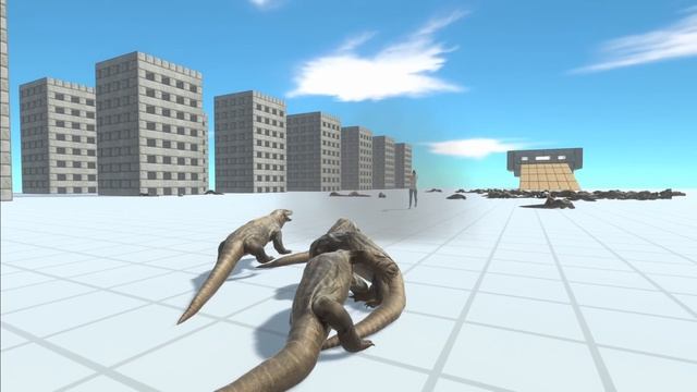 100 KOMODO DRAGONs vs ALL TEAMS Animal Revolt Battle Simulator смотреть онлайн