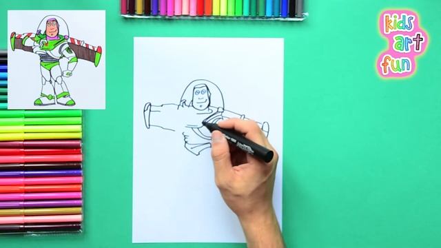 How to draw Buzz Lightyear [Pixar Toy Story] смотреть онлайн