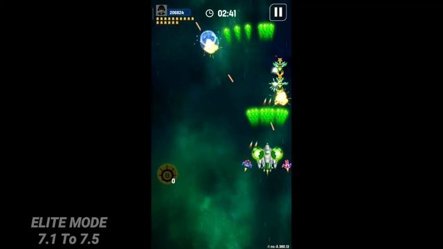 Space shooter galaxy attack Gameplay | Elite Mode 7.1 To 7.5 Level смотреть онлайн