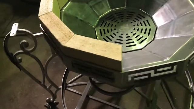 Костровая чаша Classic 2, на высоких ножках с шамотным кирпичом смотреть онлайн