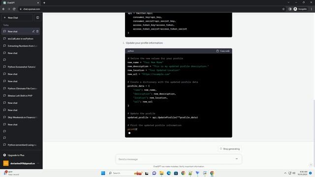 Updating profile with python twitter смотреть онлайн