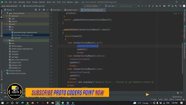 GetX Flutter Check Internet connection - using flutter connectivity | GetX StateManagement example смотреть онлайн