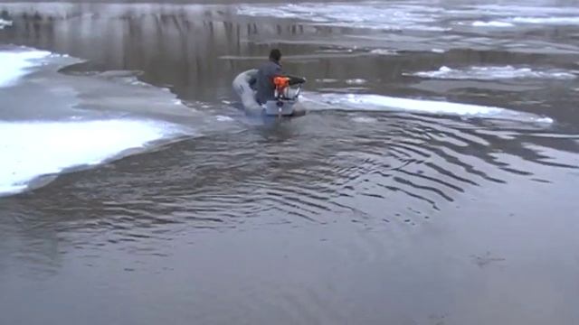 Самодельный лодочный мотор из бензокосы смотреть онлайн