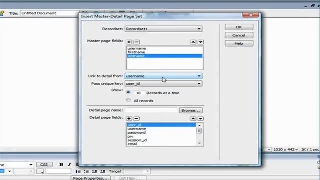 Dreamweaver CS3 - How to Create Master Detail Page Set in Easy Steps смотреть онлайн