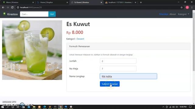 Demo Aplikasi Restoran | Riki Aditia | XII RPL B смотреть онлайн