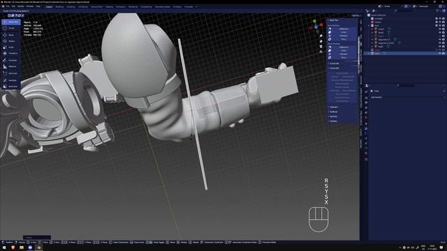 Blender Tutorial - How To: Separate complex STL mesh in Blender for 3D Printing смотреть онлайн
