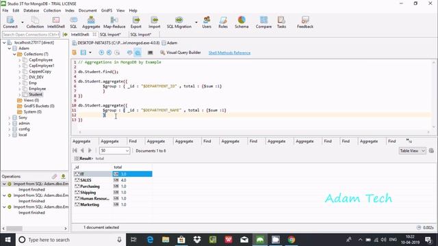 Aggregation in MongoDB смотреть онлайн