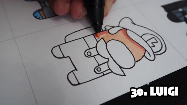 Dibujé 50 Personajes Al Estilo Among Us - Trada Art смотреть онлайн