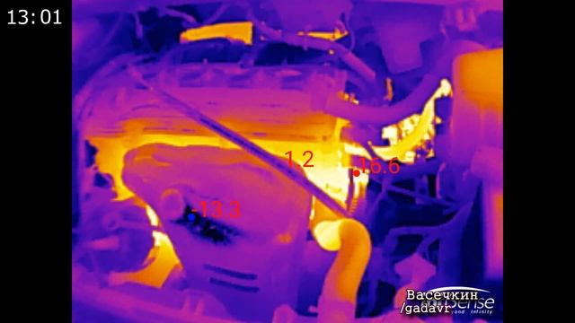 Тепловизионная проверка работы предпусковика "Старт-Турбо" на 1AZ-FSE смотреть онлайн