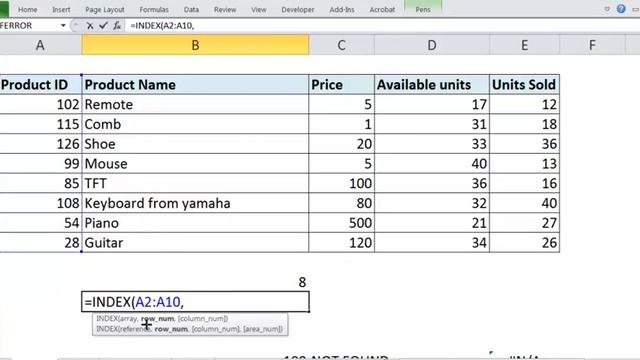 How to use MATCH and INDEX Functions in Excel смотреть онлайн